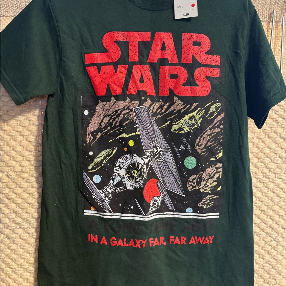 Star Wars Green Short Sleeve Tee with Bold Logo